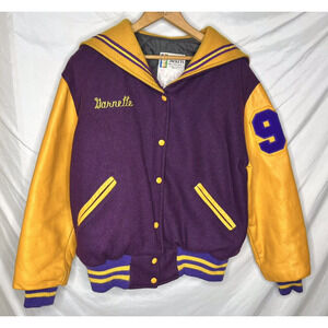 Womens Varsity Jacket Size L Wool Sailor Collar Rosati Kain St Louis Vintage 90s